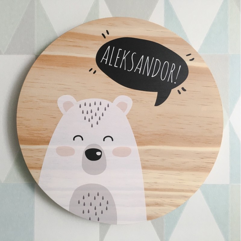 Placa ilustrada - Urso Polar